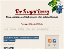 Tablet Screenshot of frugalberry.com